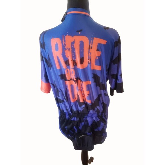 Cycle-Run Men's Short Sleeve Cycling Jersey Ride or Die Purple Size 2XL - Picture 5 of 8